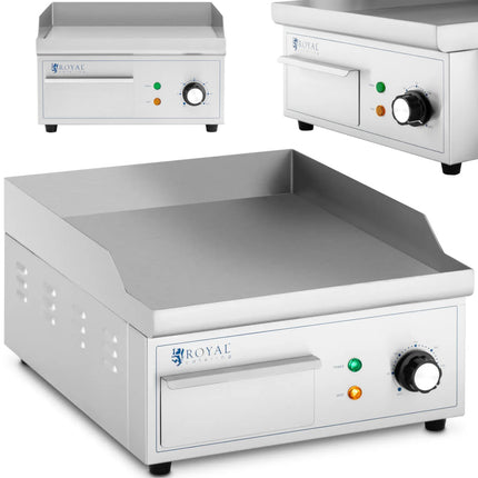 Royal Catering Electric grill, smooth grill plate, 35 x 38 cm, 2000 W
