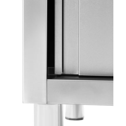 Royal Catering Two-bowl catering pool sink with a cabinet with sliding doors 140 x 70 x 95 cm – image 4