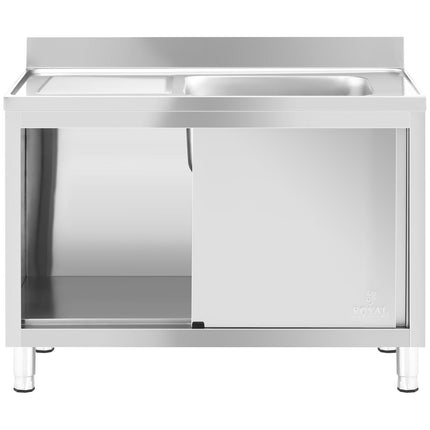 Royal Catering Sink single chamber dining pool with sliding door right 120 x 60 x 95 cm – image 7