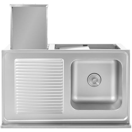 Royal Catering Sink dining pool with sliding door cabinet steel drawers 100 x 60 x 94.5 cm – image 5