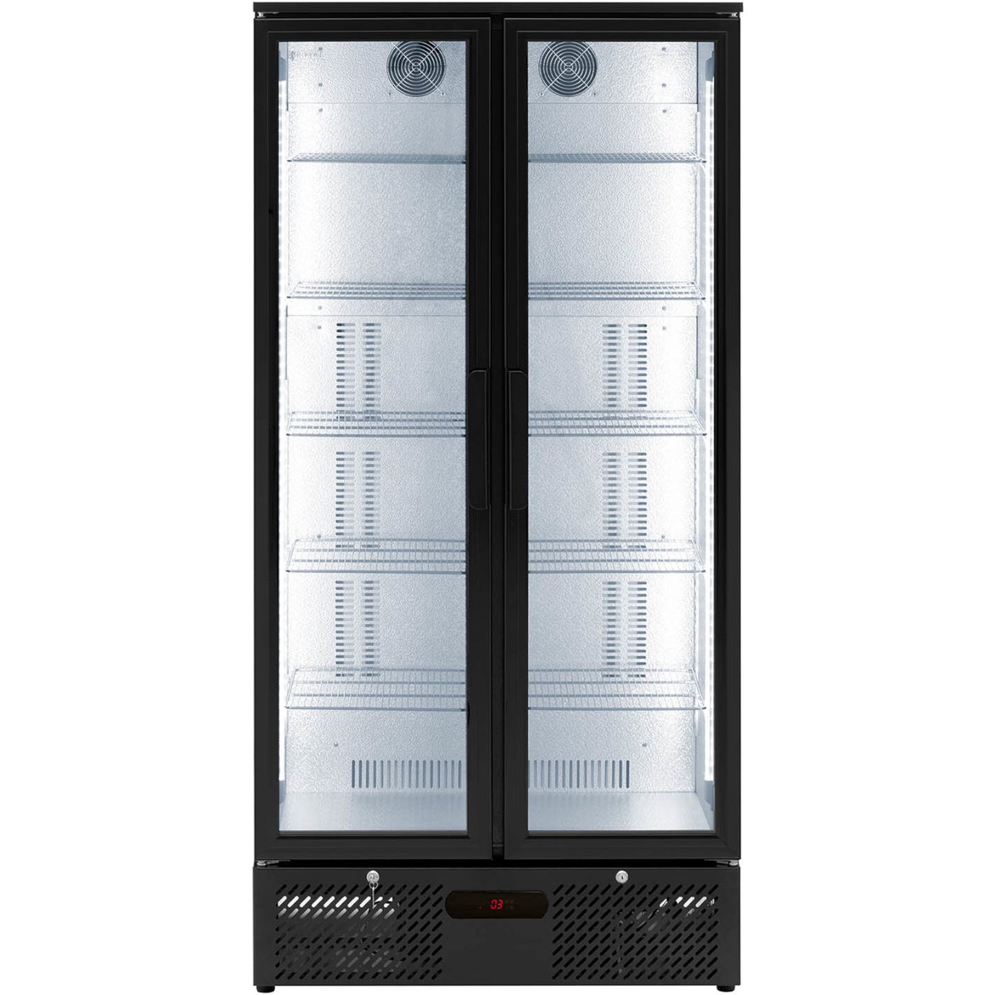 Royal Catering Bar fridge for drinks, 2-door, glass, 458 l, 295 W – image 6