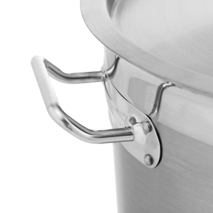 Royal Catering Large steel pot with a thick bottom lid for a halogen gas induction cooker, 23 l – image 3