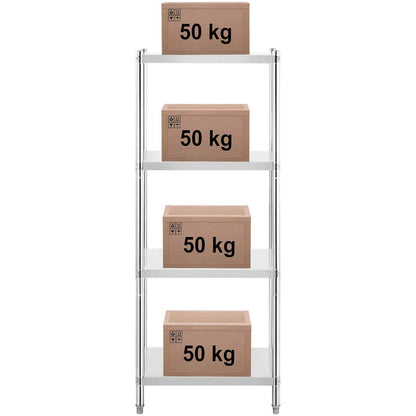 Royal Catering Metal catering warehouse shelf up to 200 kg 70 x 60 x 180 cm – image 8