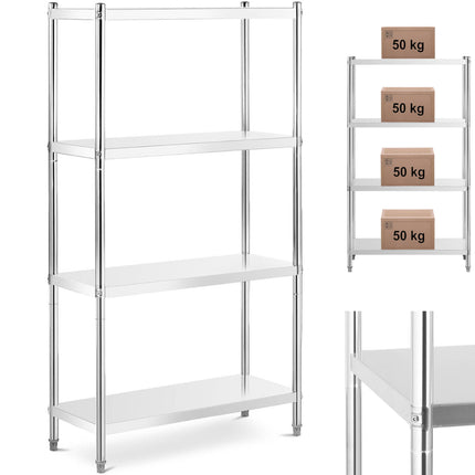 Royal Catering Metal storage rack for catering up to 200 kg 80 x 40 x 180 cm – image 17