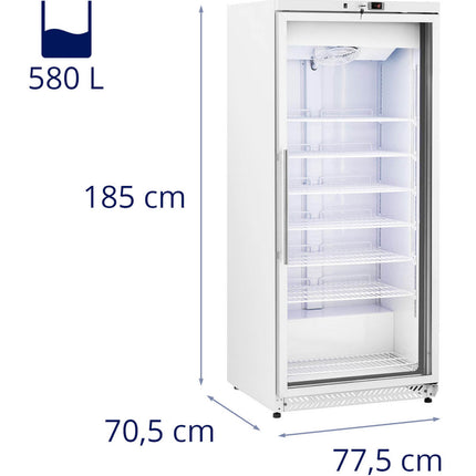 Royal Catering Freezer cabinet freezer glazed 7 shelves 580 l 492 W - white – image 9