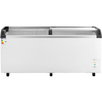 Royal Catering Glass chest freezer for frozen ice cream, 545 l, 252 W – image 6