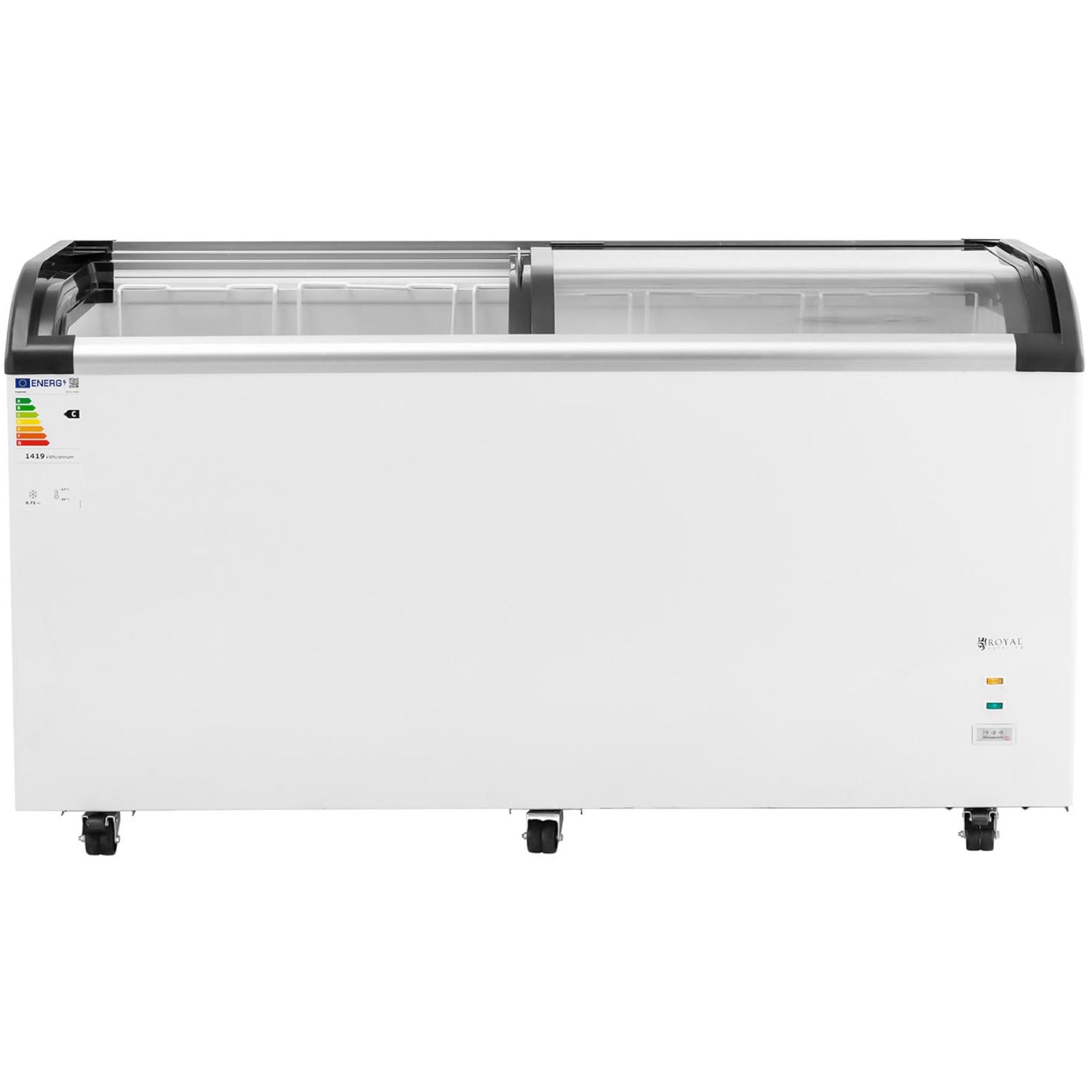 Royal Catering Glass chest freezer for frozen ice cream, 545 l, 252 W – image 16