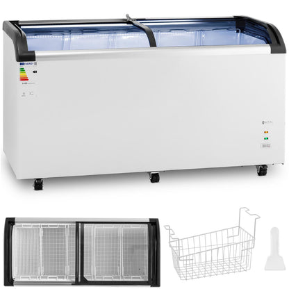 Royal Catering Glass chest freezer for frozen ice cream, 545 l, 252 W – image 11