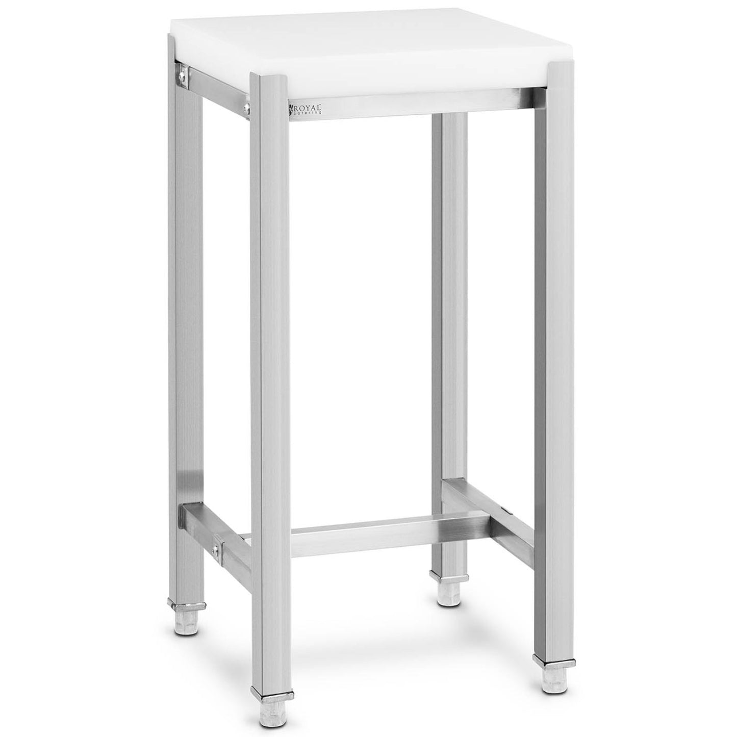 Royal Catering Butchering block made of polyethylene on a steel base, 40 x 40 x 80 cm – image 2