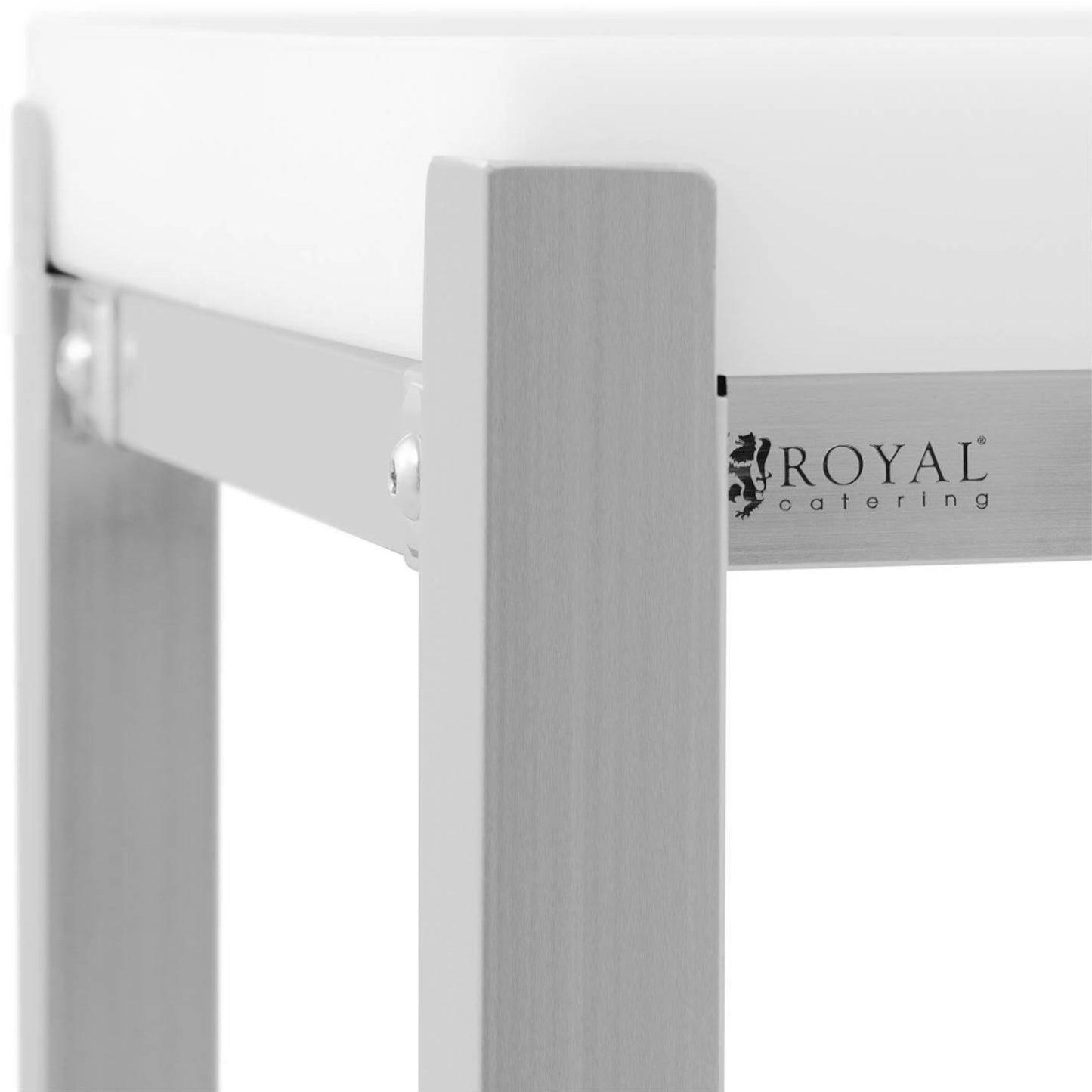 Royal Catering Butchering block made of polyethylene on a steel base, 40 x 40 x 80 cm – image 3