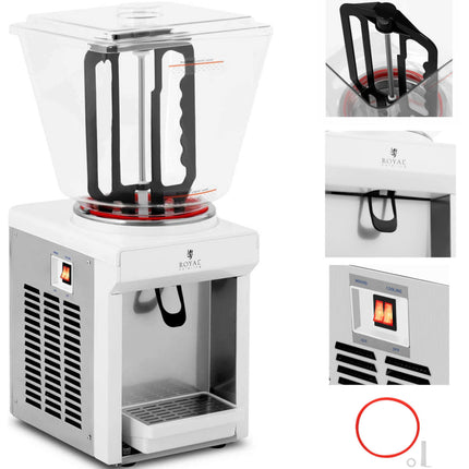 Royal Catering Cooling dispenser with a mixer for juices and drinks, 25 l, 240 W