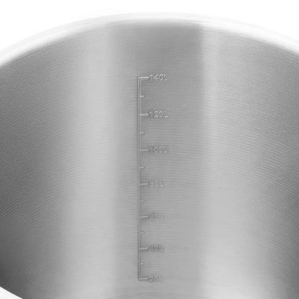 Royal Catering Steel pot with lid measuring cup for induction gas stove 170 l – image 5