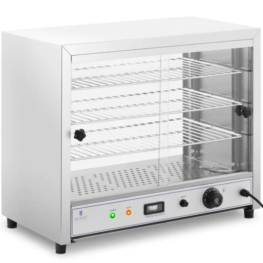 Royal Catering Heating display cabinet for food, 3 shelves, 1000 W