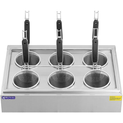 Royal Catering Pasta cooking water heater with taps 6 baskets 3 x 6,5 l 3000 W – image 4