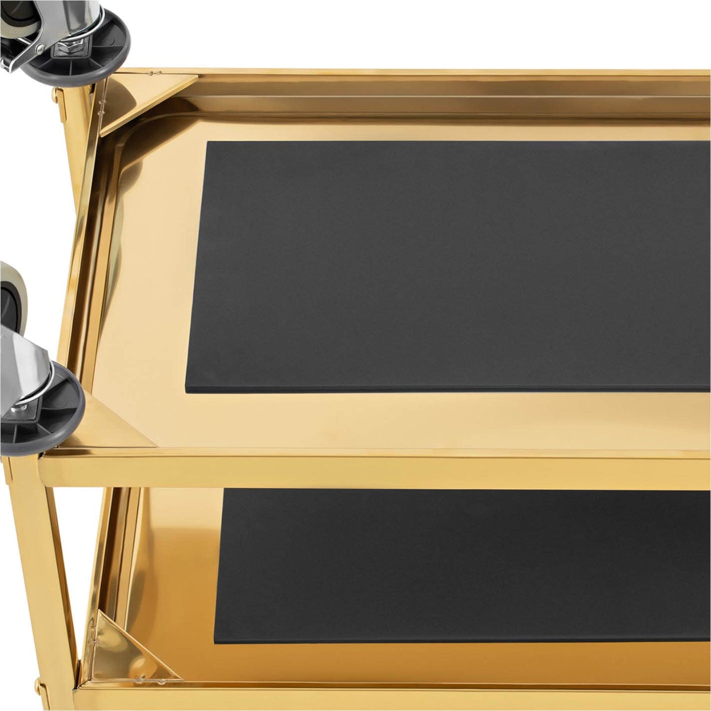 Royal Catering Catering waiter trolley for serving 3 shelves 69 x 40 cm up to 240 kg - gold – image 4