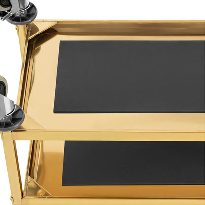 Royal Catering Catering waiter trolley for serving 3 shelves 69 x 40 cm up to 240 kg - gold – image 4