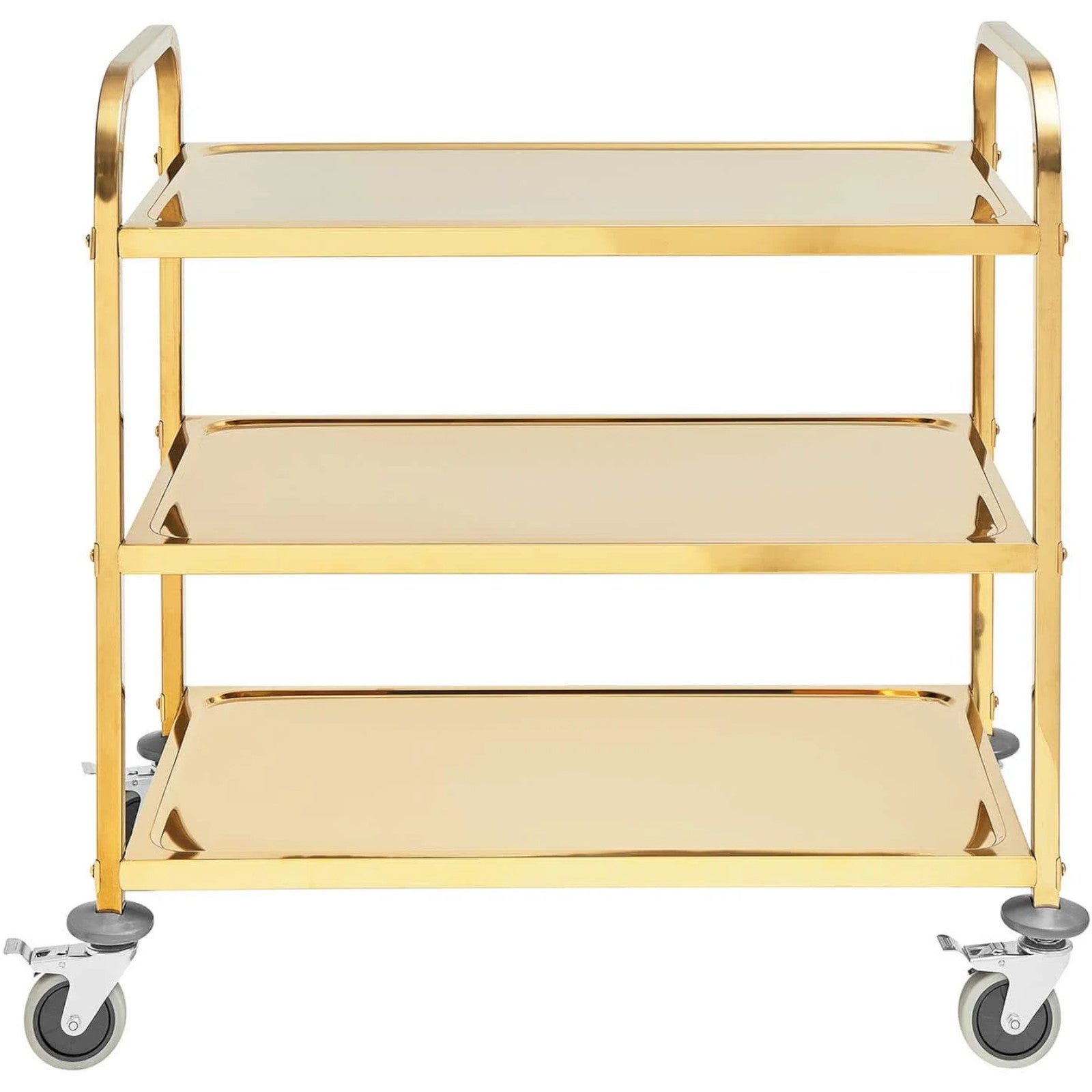Royal Catering Catering waiter's serving trolley 3 shelves 89.5 x 49.5 cm up to 240 kg - gold – image 2
