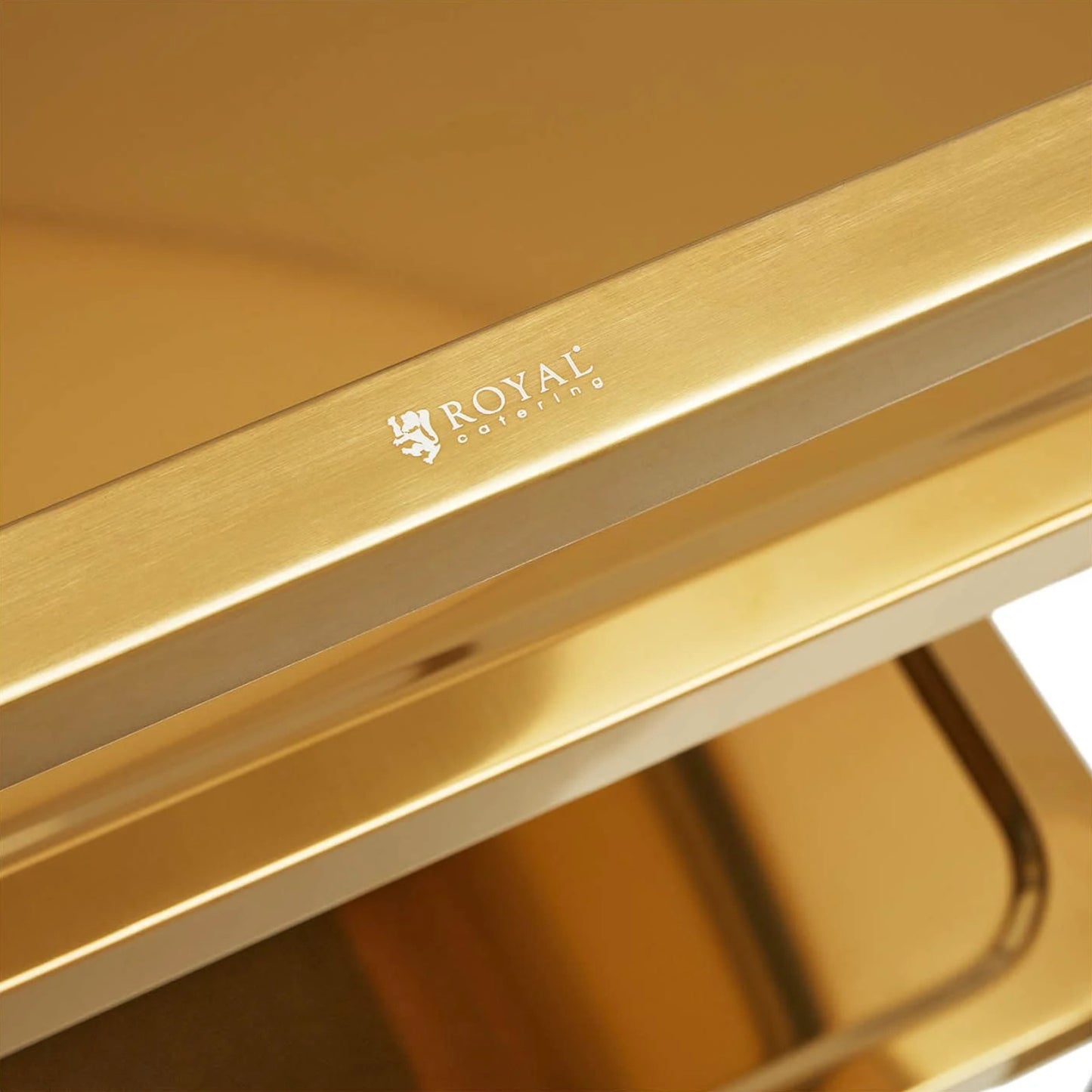 Royal Catering Catering waiter's serving trolley 3 shelves 89.5 x 49.5 cm up to 240 kg - gold – image 3