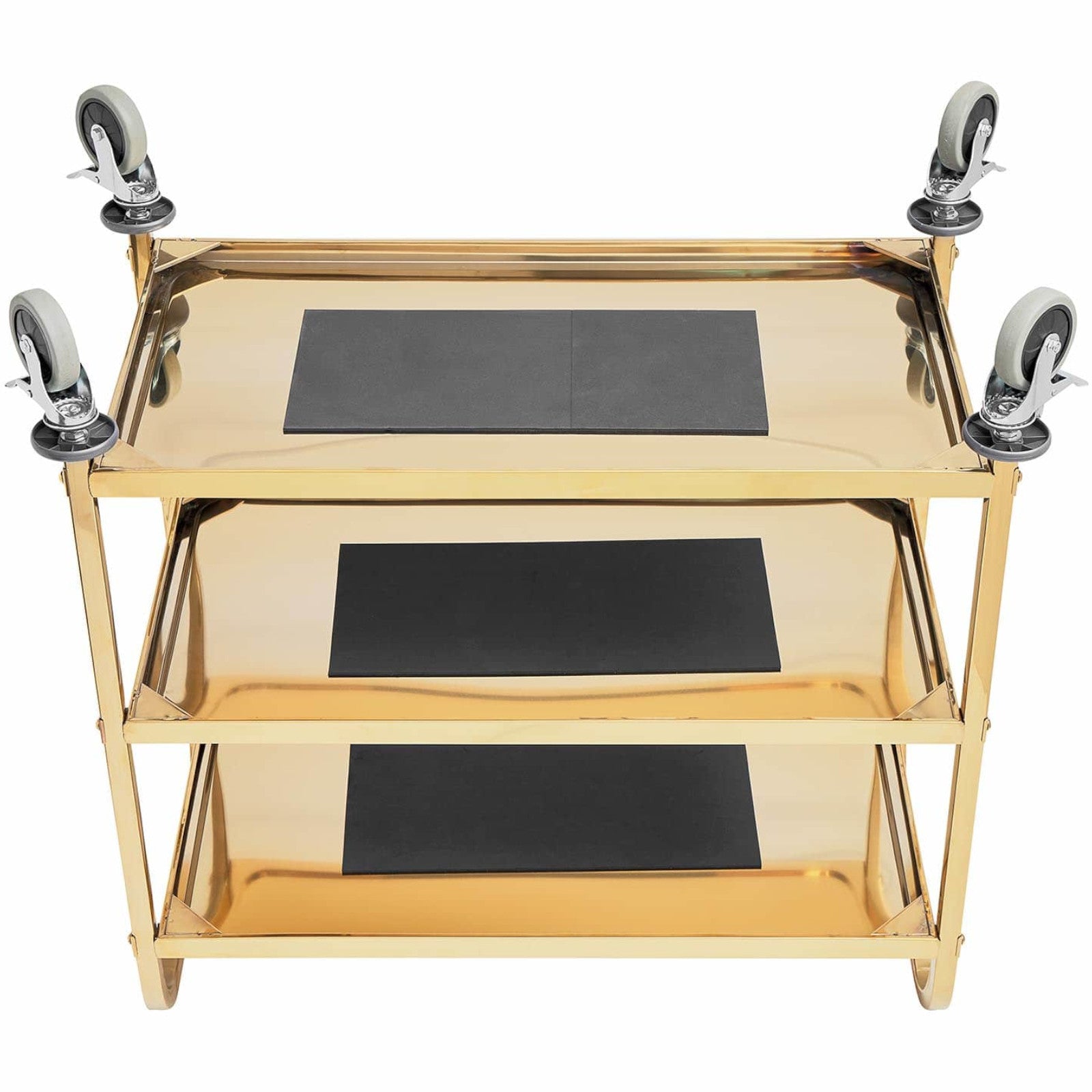 Royal Catering Catering waiter's serving trolley 3 shelves 89.5 x 49.5 cm up to 240 kg - gold – image 4