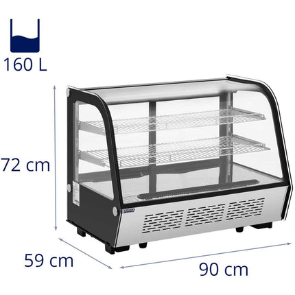 Royal Catering Refrigerated display case, glass, 3 levels, 160 l – image 6
