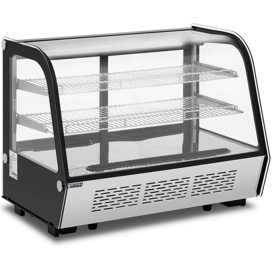 Royal Catering Refrigerated display case, glass, 3 levels, 160 l