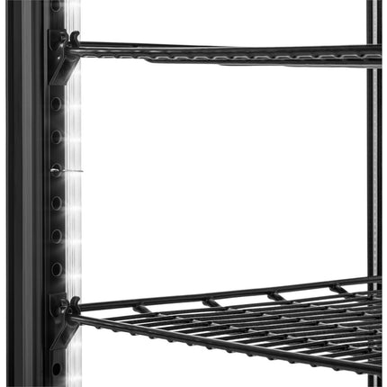 Royal Catering Refrigerated display cabinet, glass, 4 levels, 78 l - black – image 10