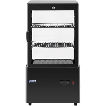 Royal Catering Refrigerated display cabinet, glass, 4 levels, 78 l - black – image 12