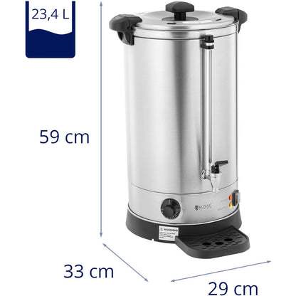 Royal Catering Water heater with double walls and drainer 6.1 L 1500 W silver – image 14