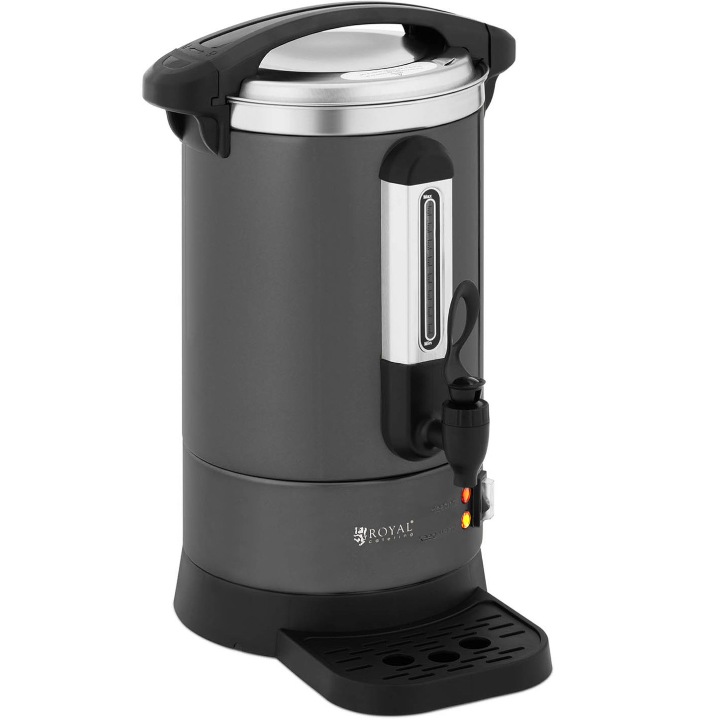 Royal Catering Coffee/tea maker with tap and drip tray, 6 l, 950 W, gray – image 2