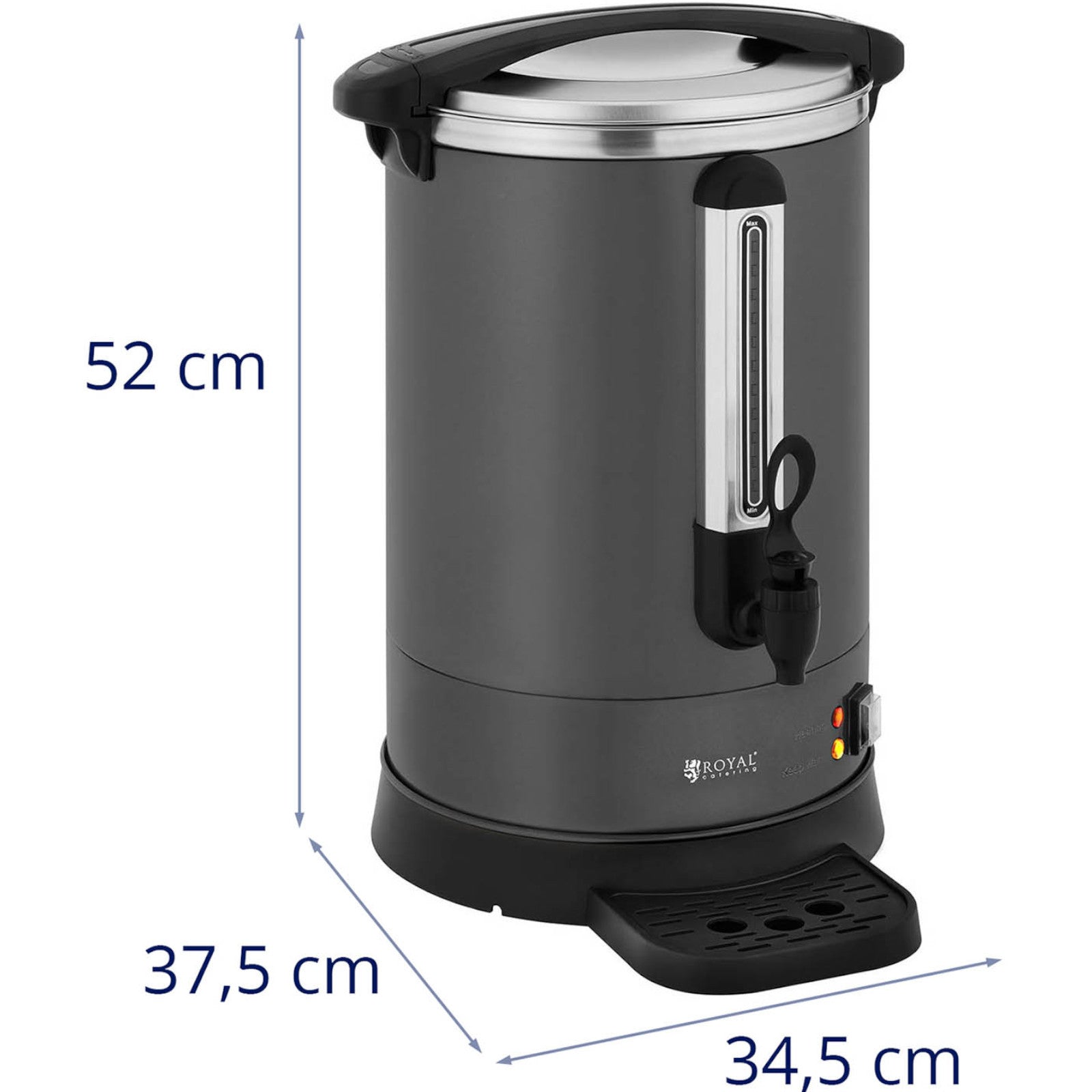 Royal Catering Coffee/tea maker with tap and drip tray, 6 l, 950 W, gray – image 14