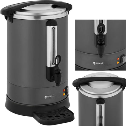 Royal Catering Coffee/tea maker with tap and drip tray, 6 l, 950 W, gray – image 8