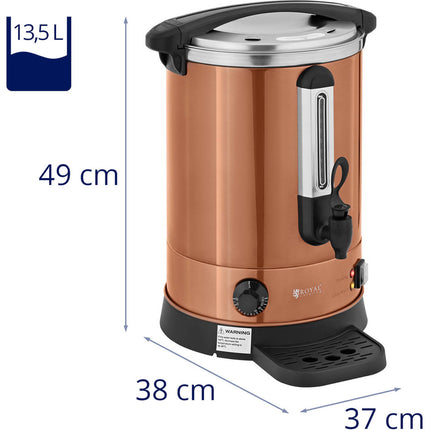Royal Catering Water heater with double walls and drainer 13.5 L 2500 W orange – image 7