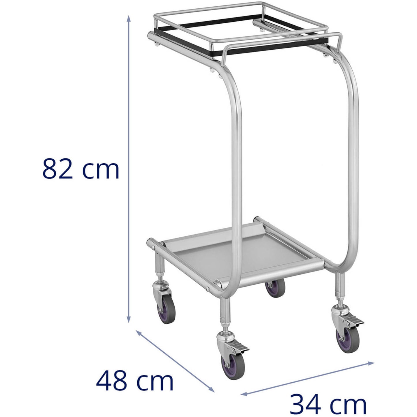 Royal Catering Stainless steel garbage bag stand trolley – image 6
