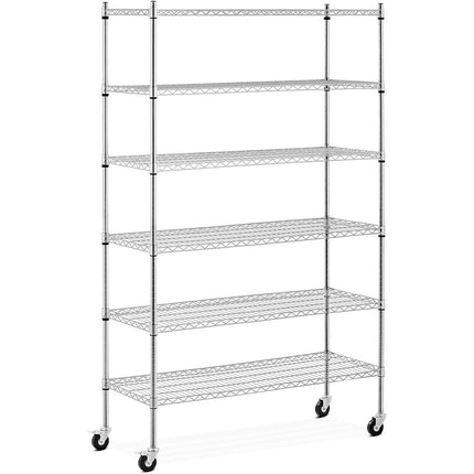 Royal Catering rack for wire-bore wire castors 6 shelves up to 90 kg 120x45x189 cm – image 2