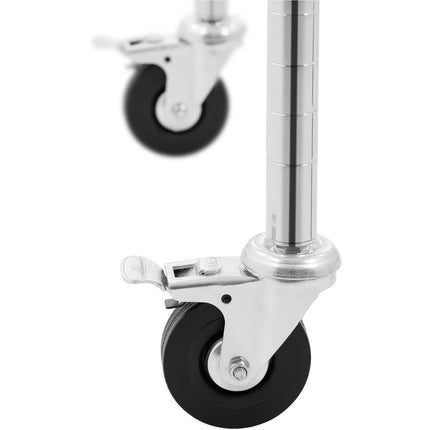 Royal Catering Storage rack for open-end wire castors 5 shelves up to 50 kg 60x45x186 cm – image 4