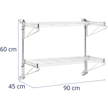 Royal Catering Wall wire shelf double up to 60 kg 90 x 35 x 60 cm – image 8