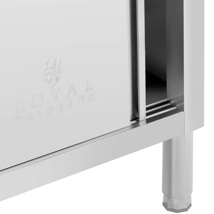 Royal Catering Dining table with sliding door cabinet STAL 120 x 50 cm up to 390 kg – image 3