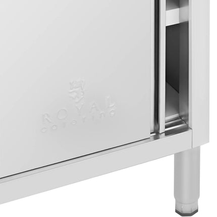 Royal Catering Dining table with sliding door cabinet STAL 120 x 50 cm up to 390 kg – image 13