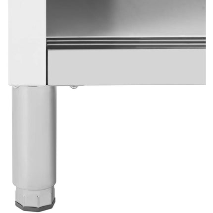 Royal Catering Dining table with sliding door cabinet STAL 120 x 50 cm up to 390 kg – image 14