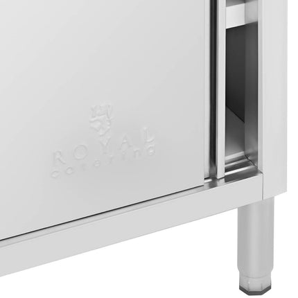 Royal Catering Dining table with sliding door cabinet STAL 120 x 50 cm up to 390 kg – image 18