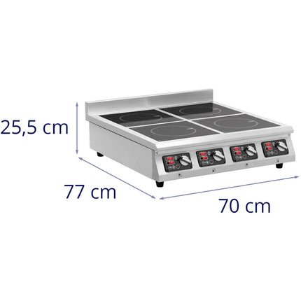 Royal Catering Inductive kitchen 4 burner adjustable timer 400 V 4 x 3500 W – image 6