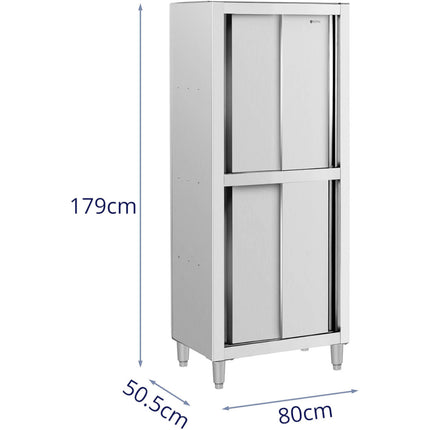 Royal Catering Storage cabinet stainless steel door swivel 120 kg 80 x 50 x 180 cm – image 6