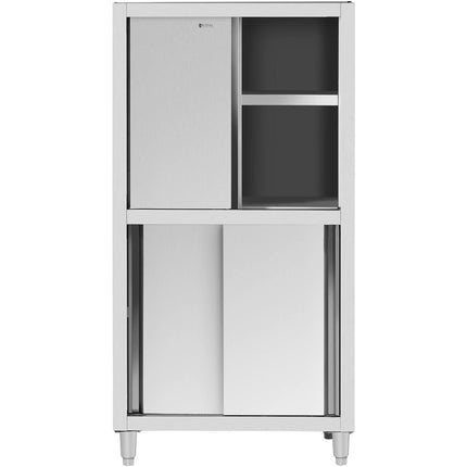 Royal Catering Stainless steel catering storage cabinet with sliding doors 120 kg 100 x 50 x 180 cm – image 5