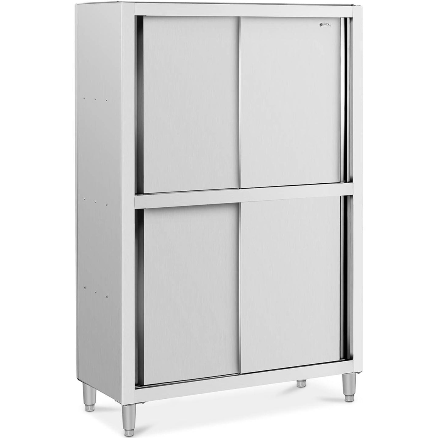 Royal Catering Stainless steel catering storage cabinet with sliding doors 120 kg 120 x 50 x 180 cm – image 2