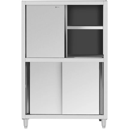 Royal Catering Storage cabinet stainless steel door sliding 120 kg 120 x 50 x 180 cm – image 5