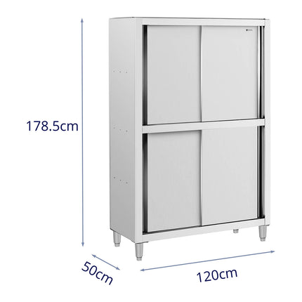 Royal Catering Storage cabinet stainless steel door sliding 120 kg 120 x 50 x 180 cm – image 6