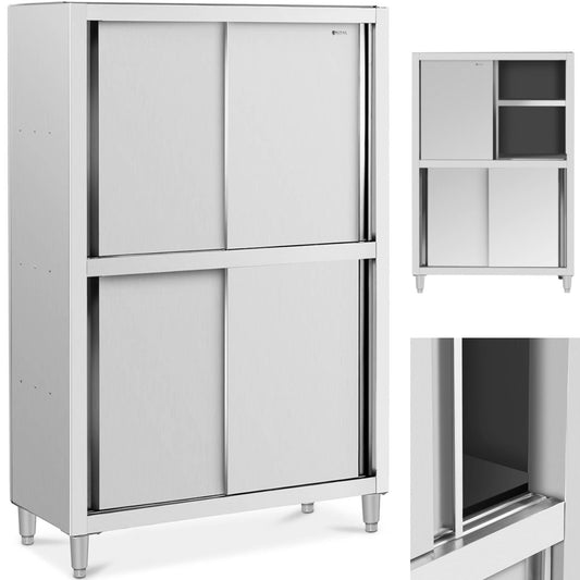 Royal Catering Storage cabinet stainless steel door sliding 120 kg 120 x 50 x 180 cm