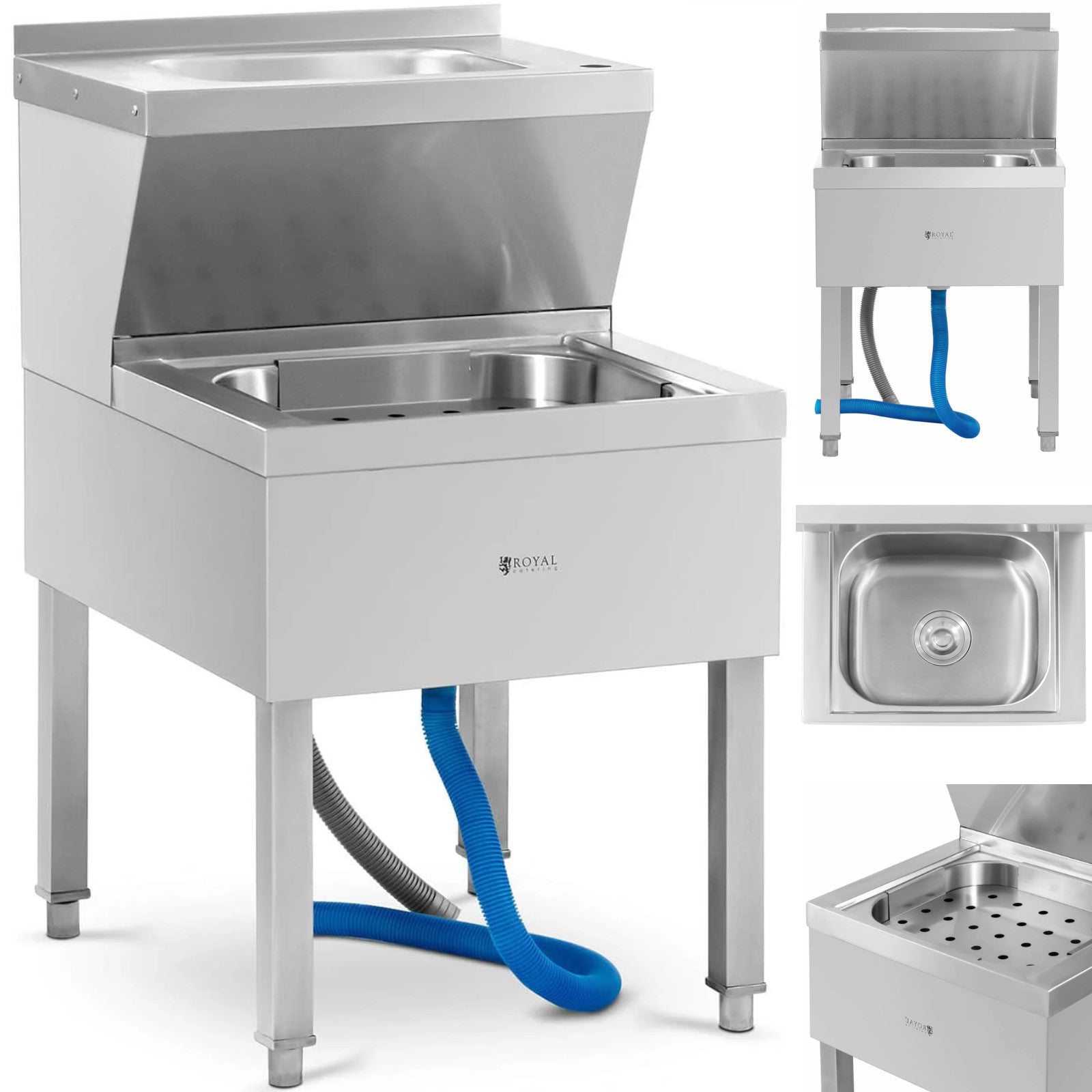 Royal Catering Mop cleaning sink with washbasin 61 x 50 x 84.5 cm