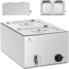 Royal Catering Bain marie electric heater with tap 2 x GN 1/2 600 W