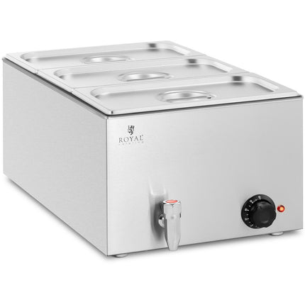 Royal Catering Bain marie electric heater with tap 2 x GN 1/2 600 W – image 8